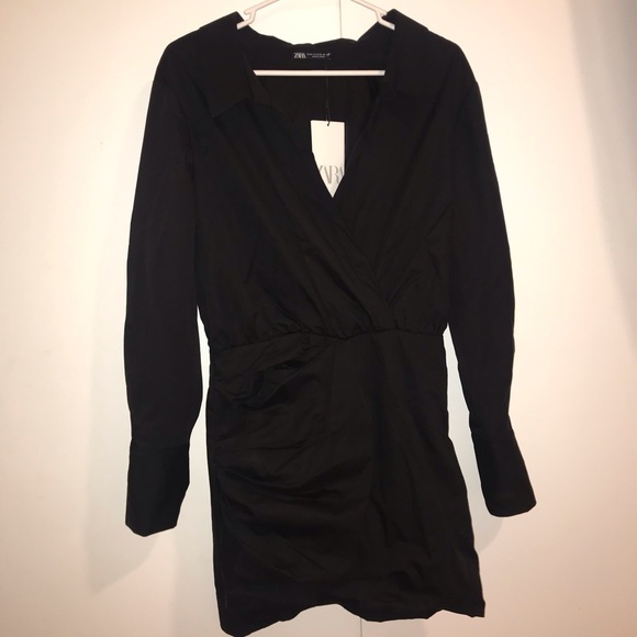 Zara Dresses & Skirts - BNWT Zara Black Long Sleeve Dress with Collar